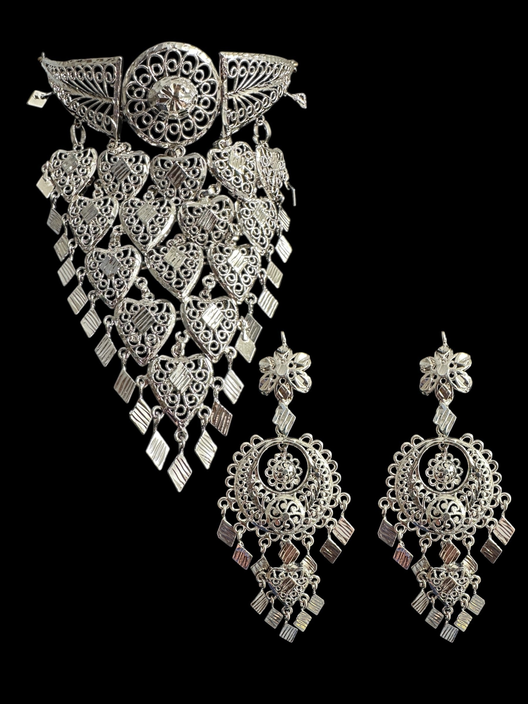 C521 Inas silver plated traditional choker set ( READY TO SHIP )