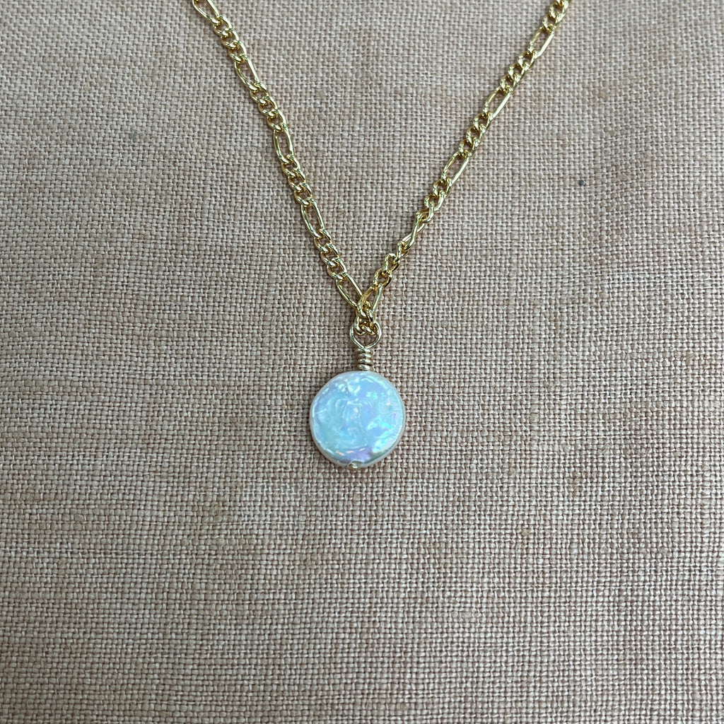 FIGARO TYLA COIN PEARL NECKLACE