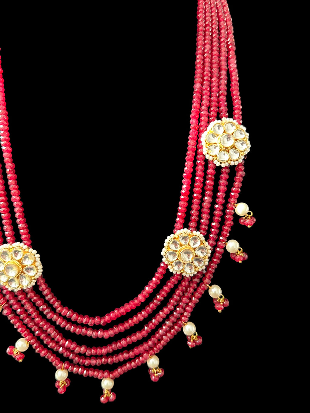 DLN61 pachi kundan necklace in beads ( READY TO SHIP )