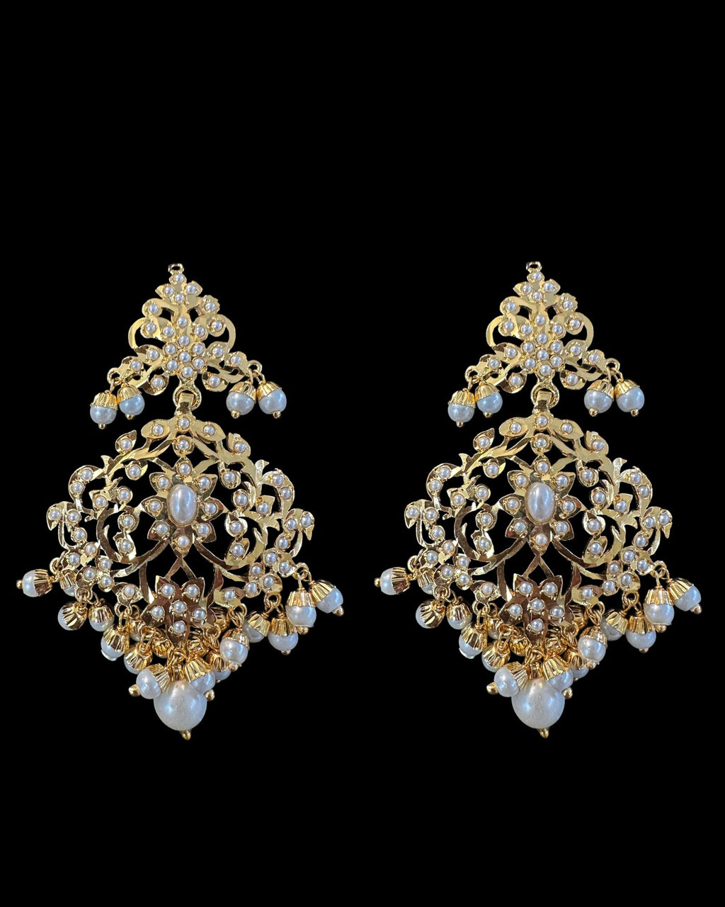 C243 Gold plated jadau choker in pearls ( READY TO SHIP )