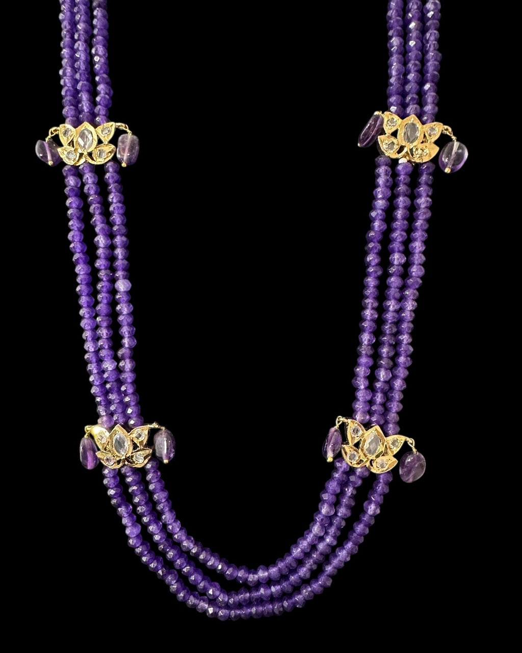 DLN117  Raina amethyst beads necklace (READY TO SHIP)