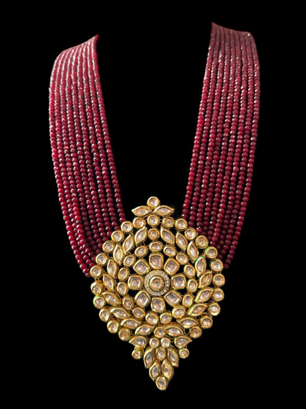 DLN79 Reeba long necklace with earrings ( SHIPS IN 3 WEEKS )