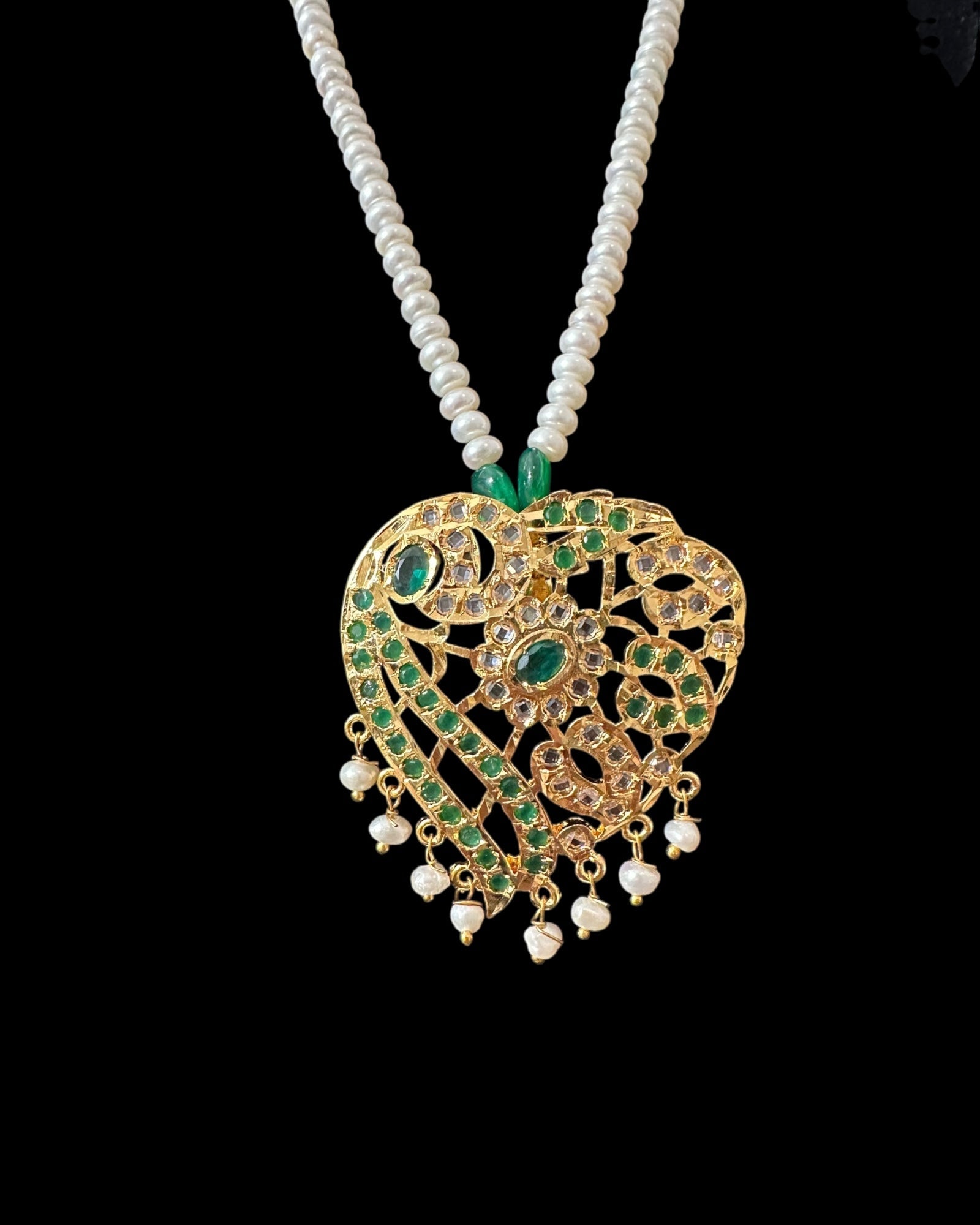 PS560 Akriti long pendant  with earrings ( READY TO SHIP )