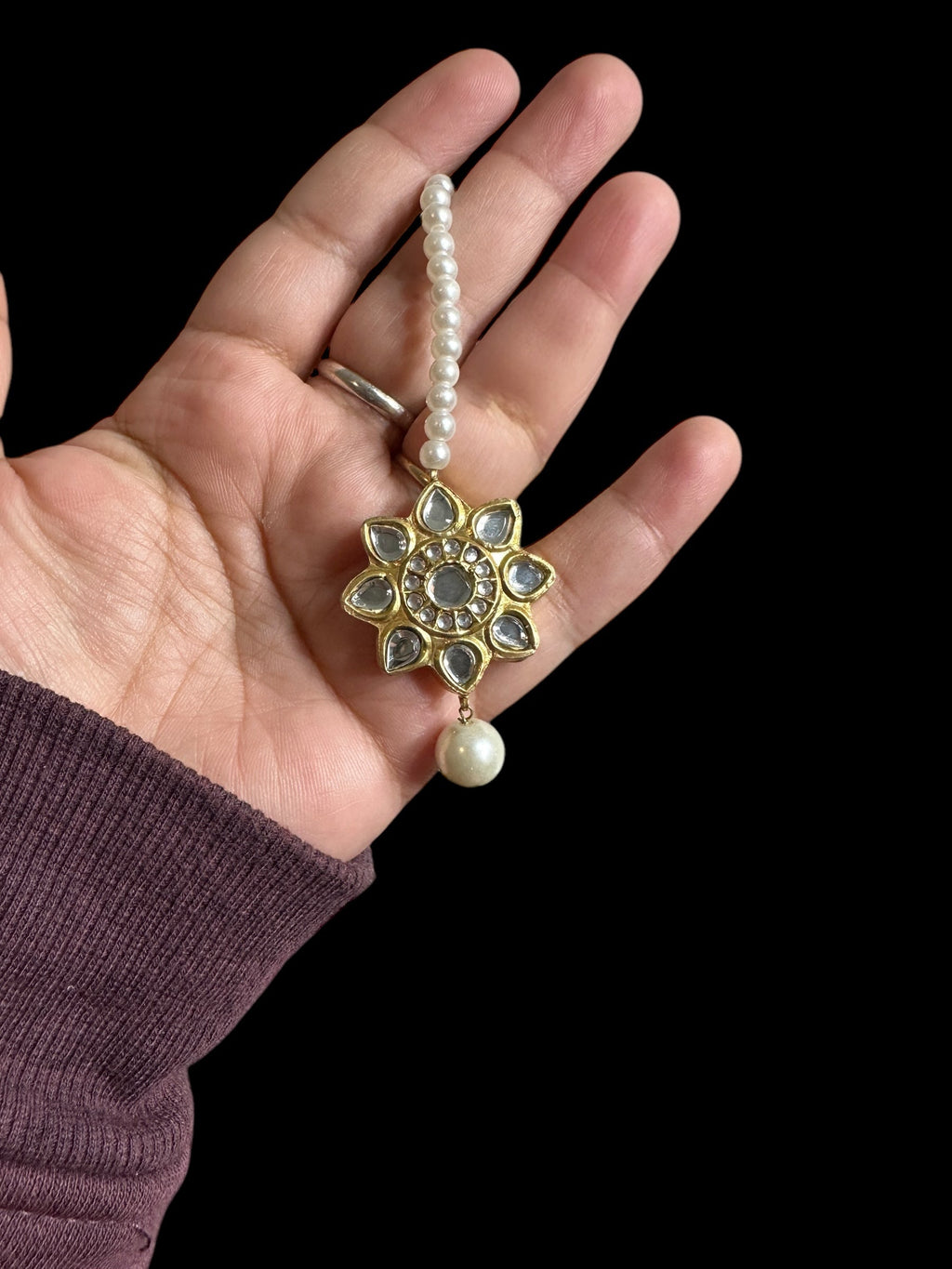 Sitara kundan earrings tika ( READY TO SHIP )