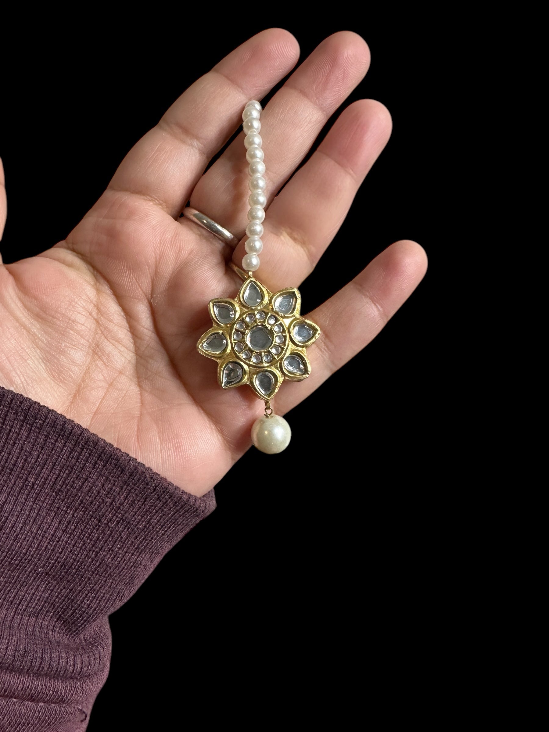 Sitara kundan earrings tika ( READY TO SHIP )