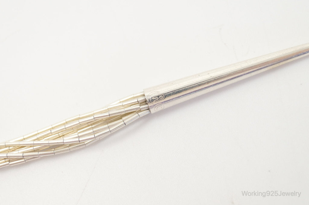 Designer Carolyn Pollack Relios Strand Bead Sterling Silver Necklace