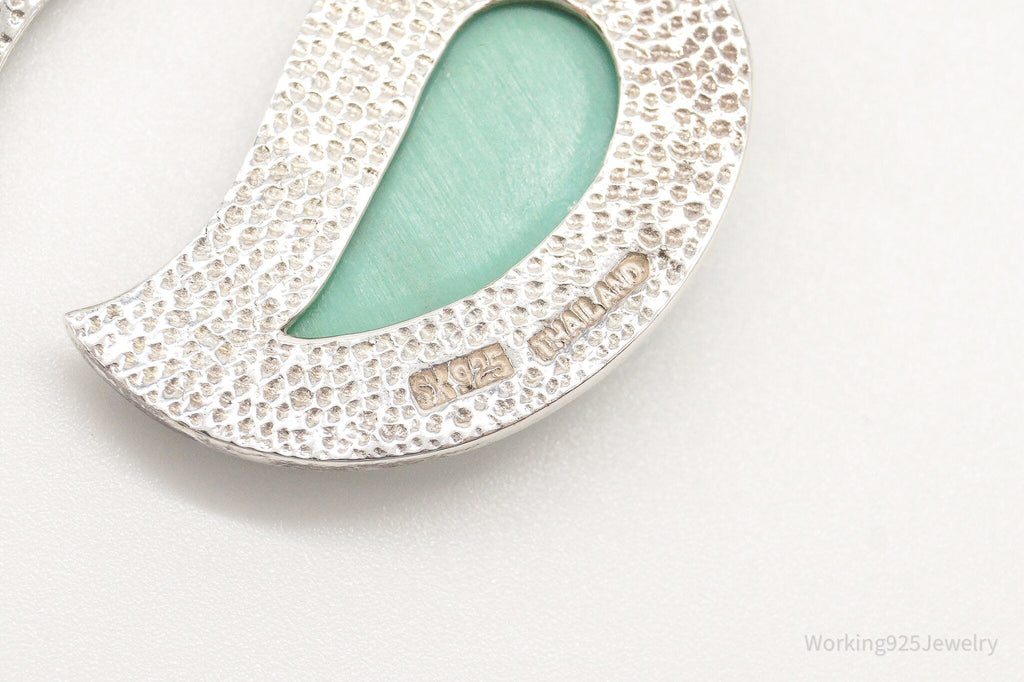 Designer SX Turquoise Sterling Silver Earrings
