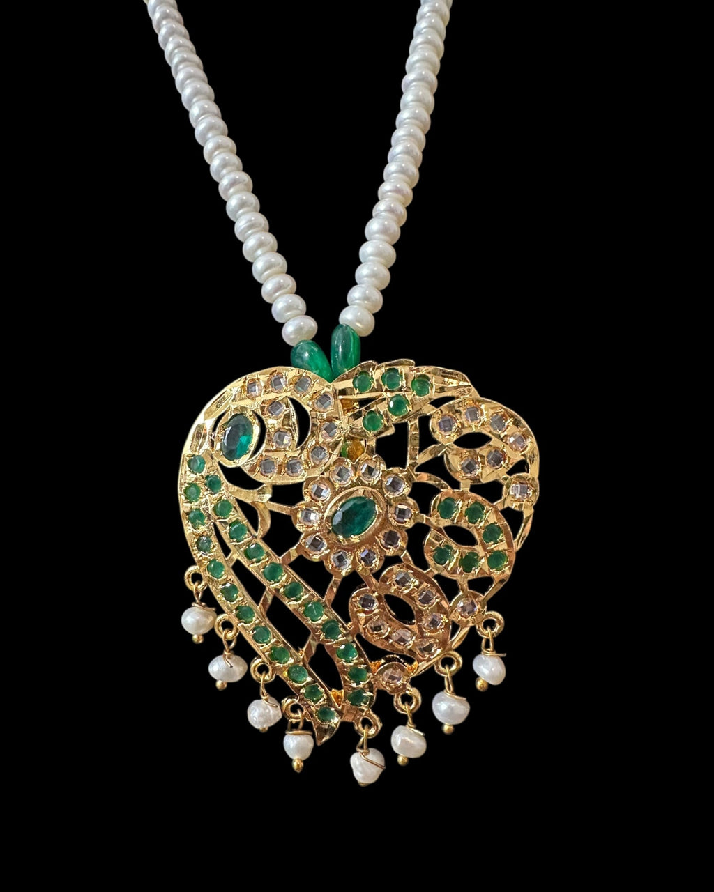 PS560 Akriti long pendant  with earrings ( READY TO SHIP )