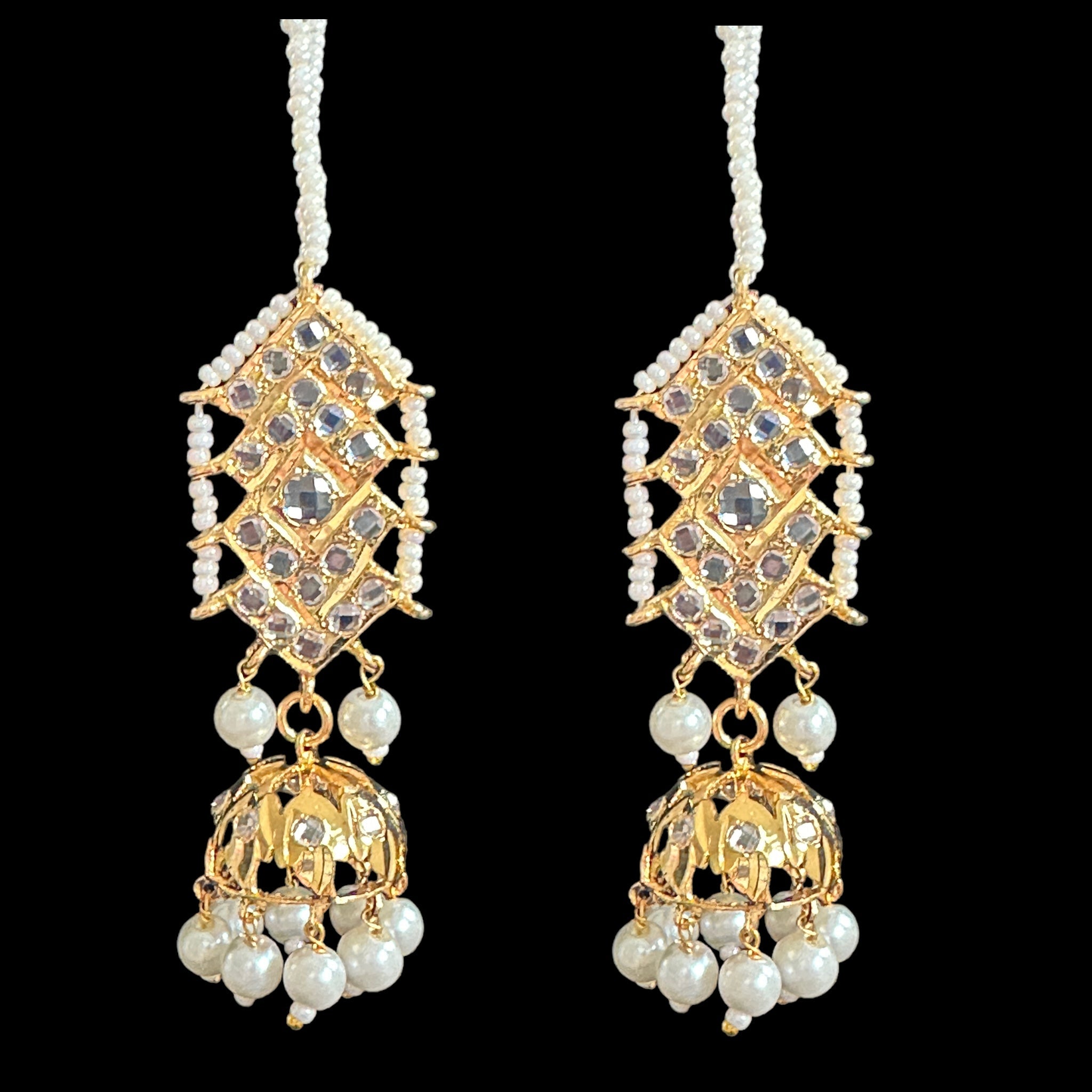 C296 Mahira v style choker with earrings( READY TO SHIP )