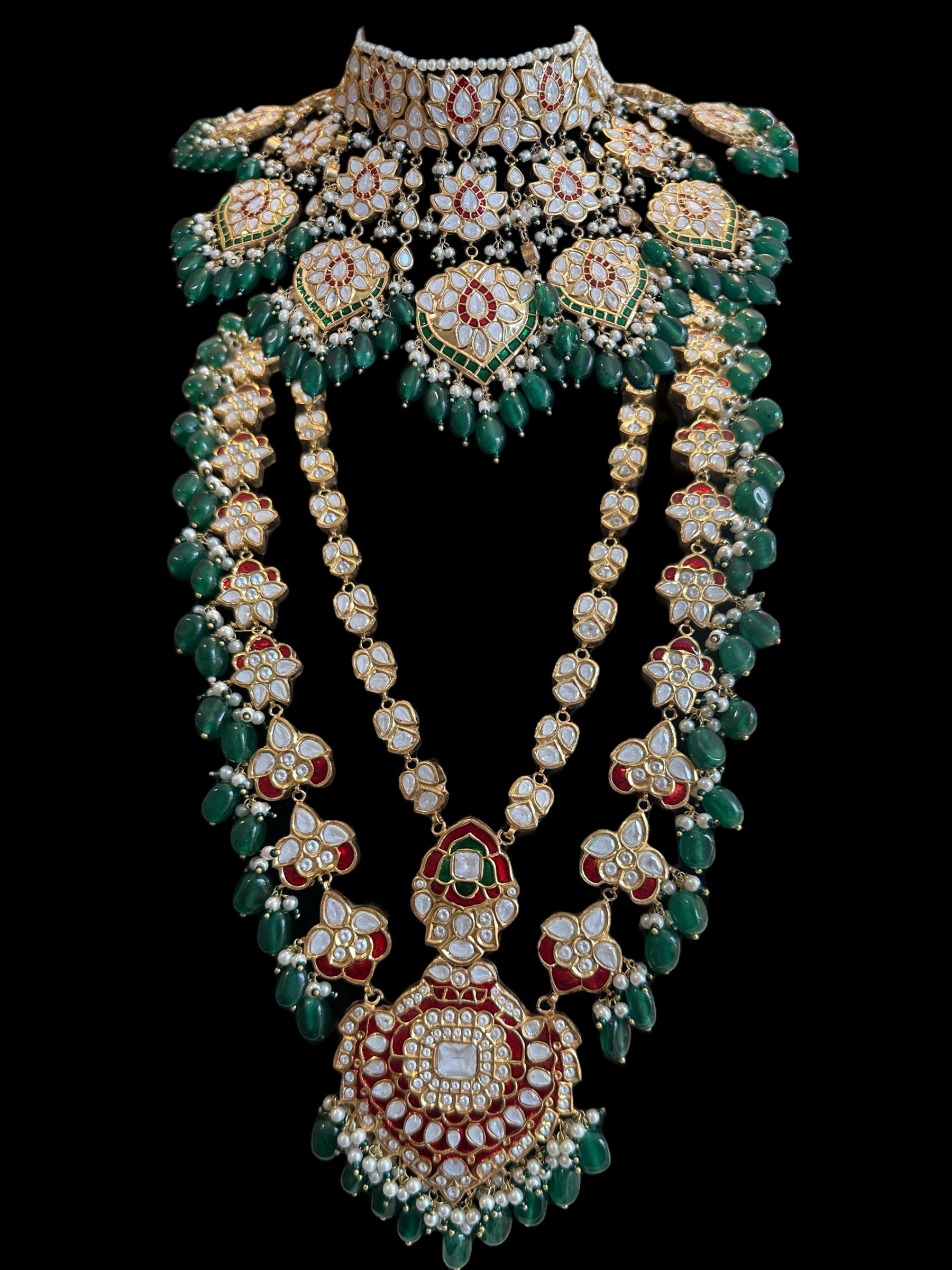 BR466 Subah high quality meena bridal set ( READY TO SHIP )