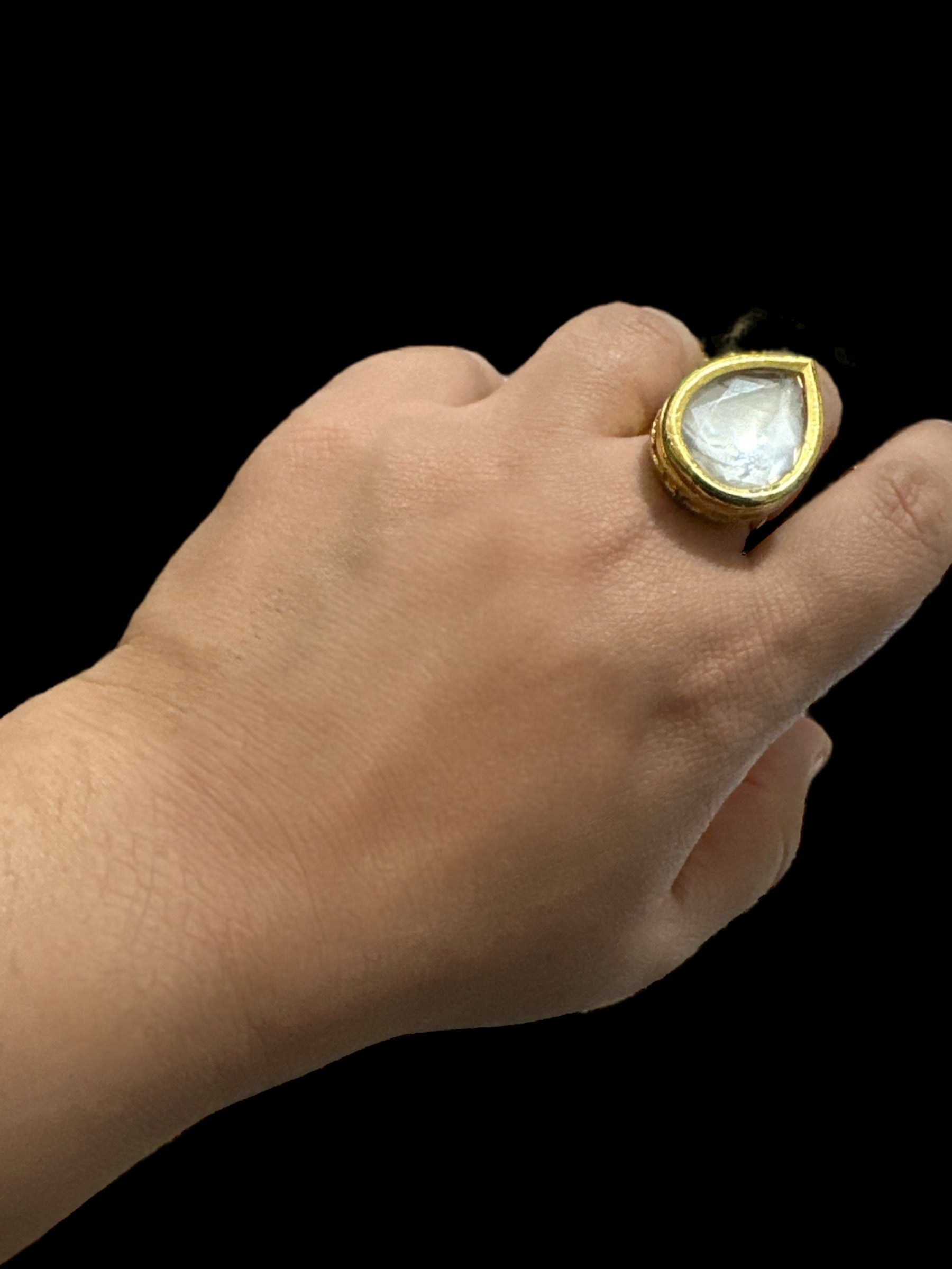DJR25 Kundan statement ring ( READY TO SHIP)