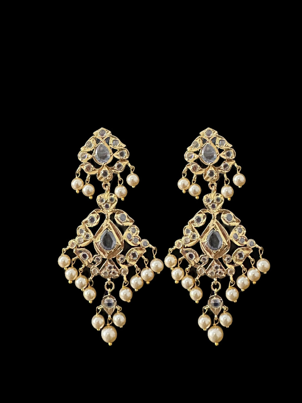 DNS197 Smitha necklace set  in pearls  (READY TO SHIP)