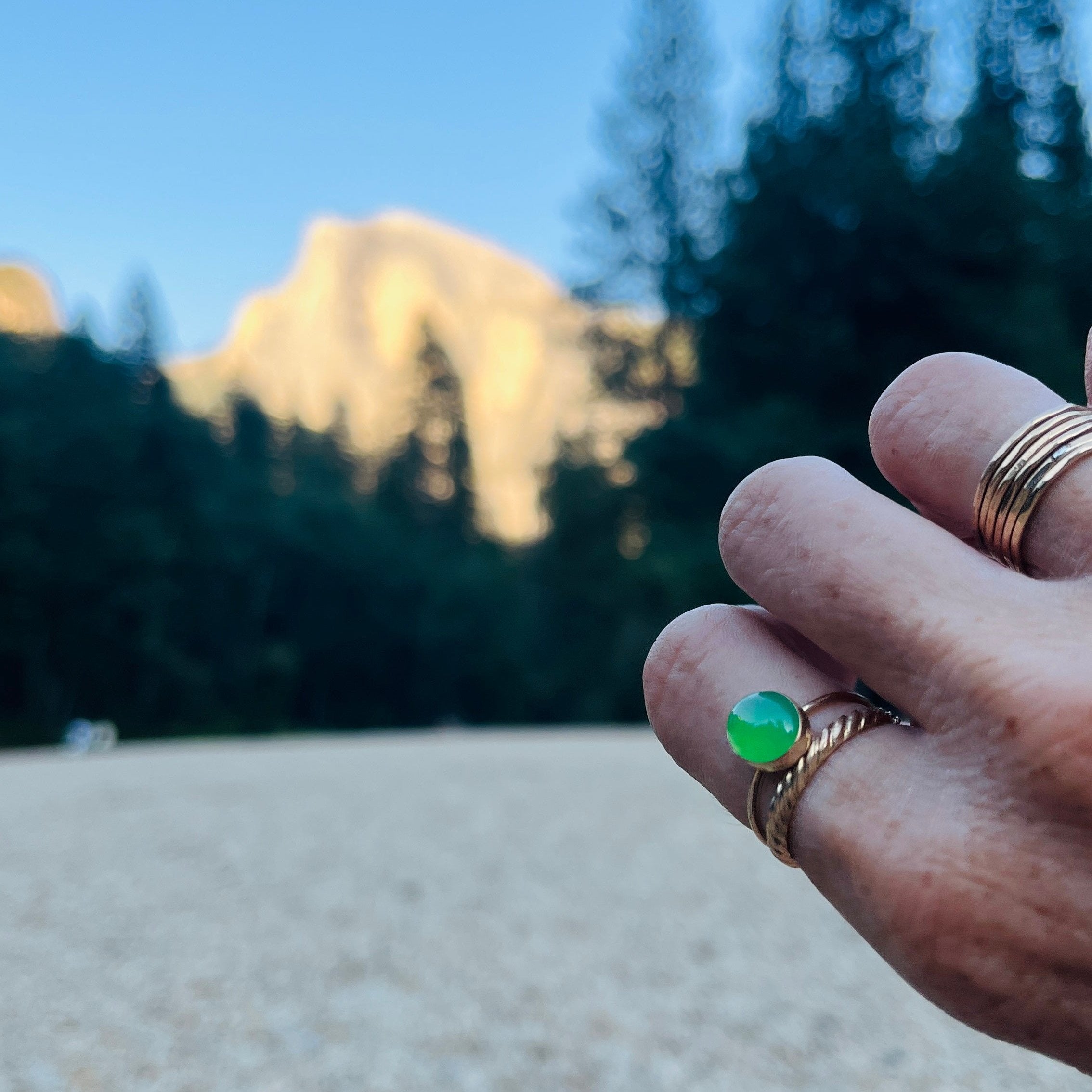 CHRYSOPRASE OVAL RING