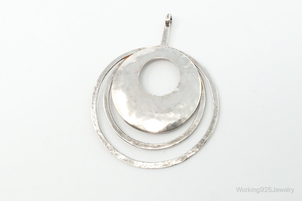 Retired Silpada Hammered Rings Sterling Silver Necklace Pendant