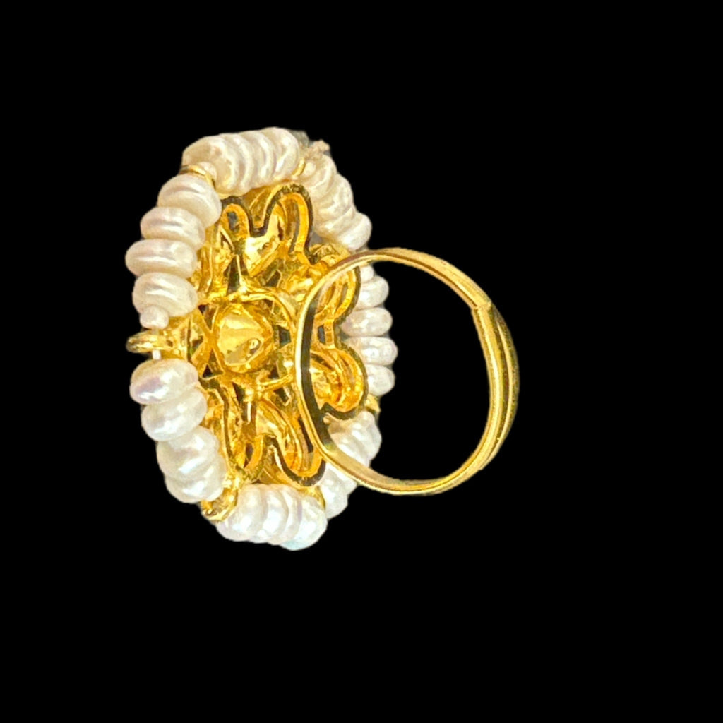 DJR95 Gold plated ring in moissanite ( READY TO SHIP )