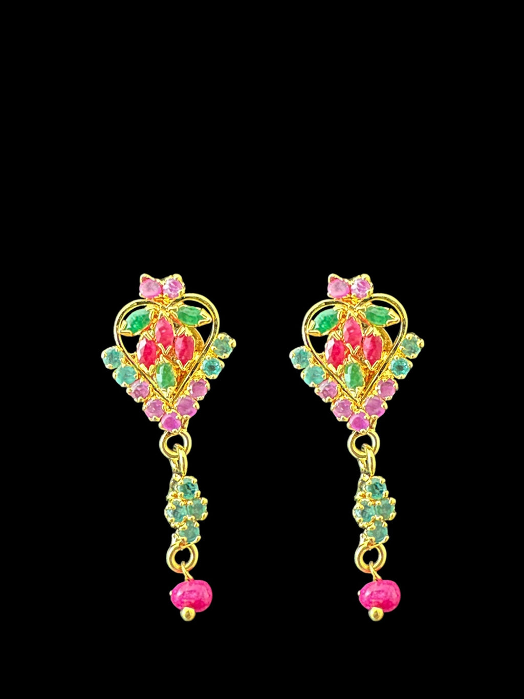 C510 Ruby emerald choker with earrings ( READY TO SHIP )