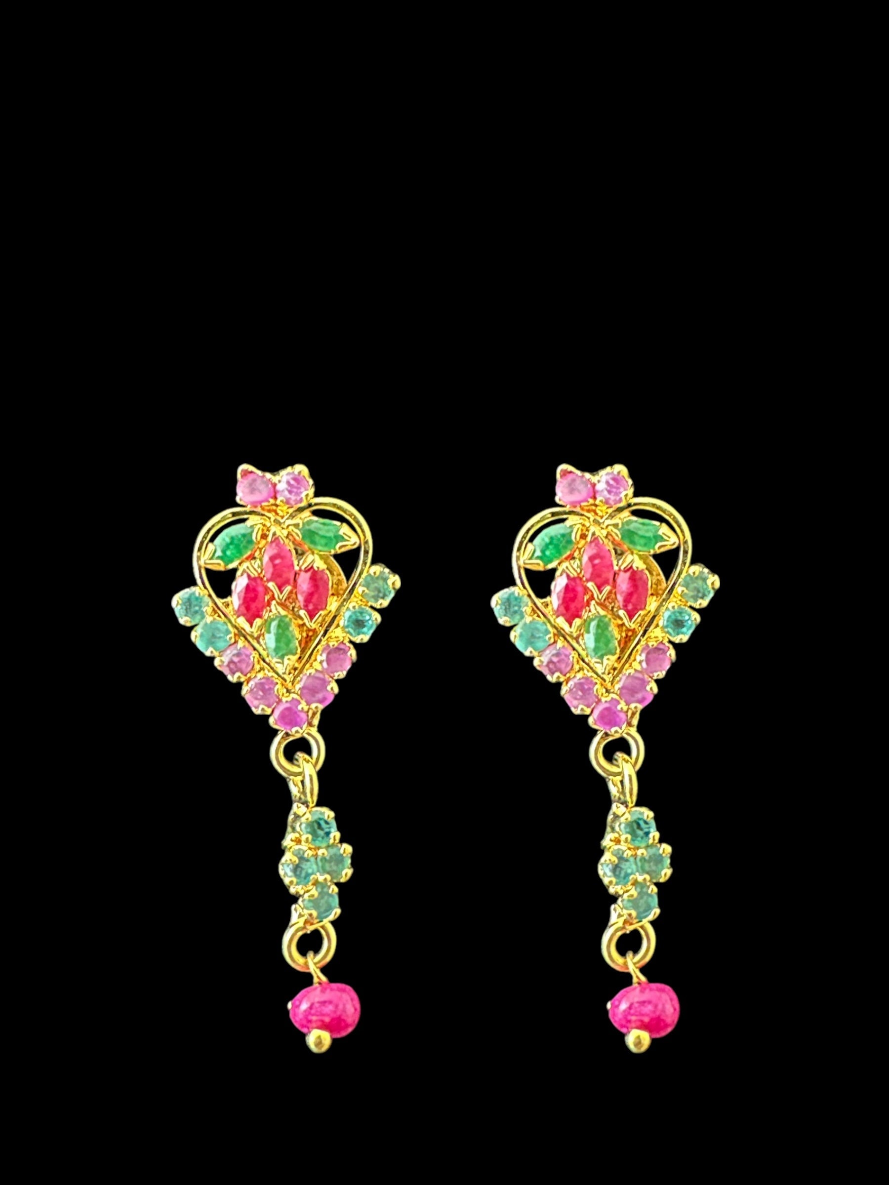 C510 Ruby emerald choker with earrings ( READY TO SHIP )