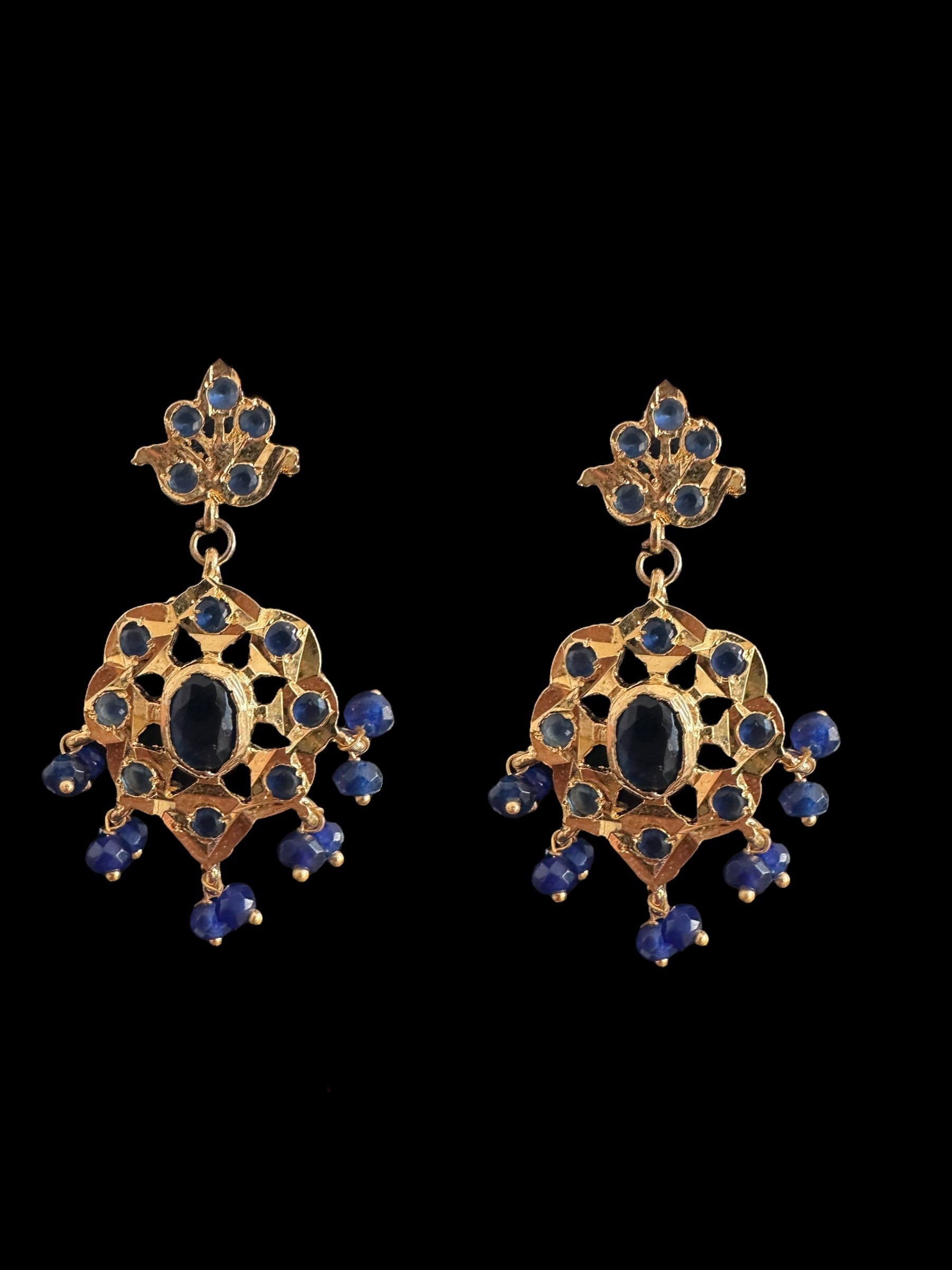 PS555 Elena pendant set with pearls and blue stones ( READY TO SHIP )