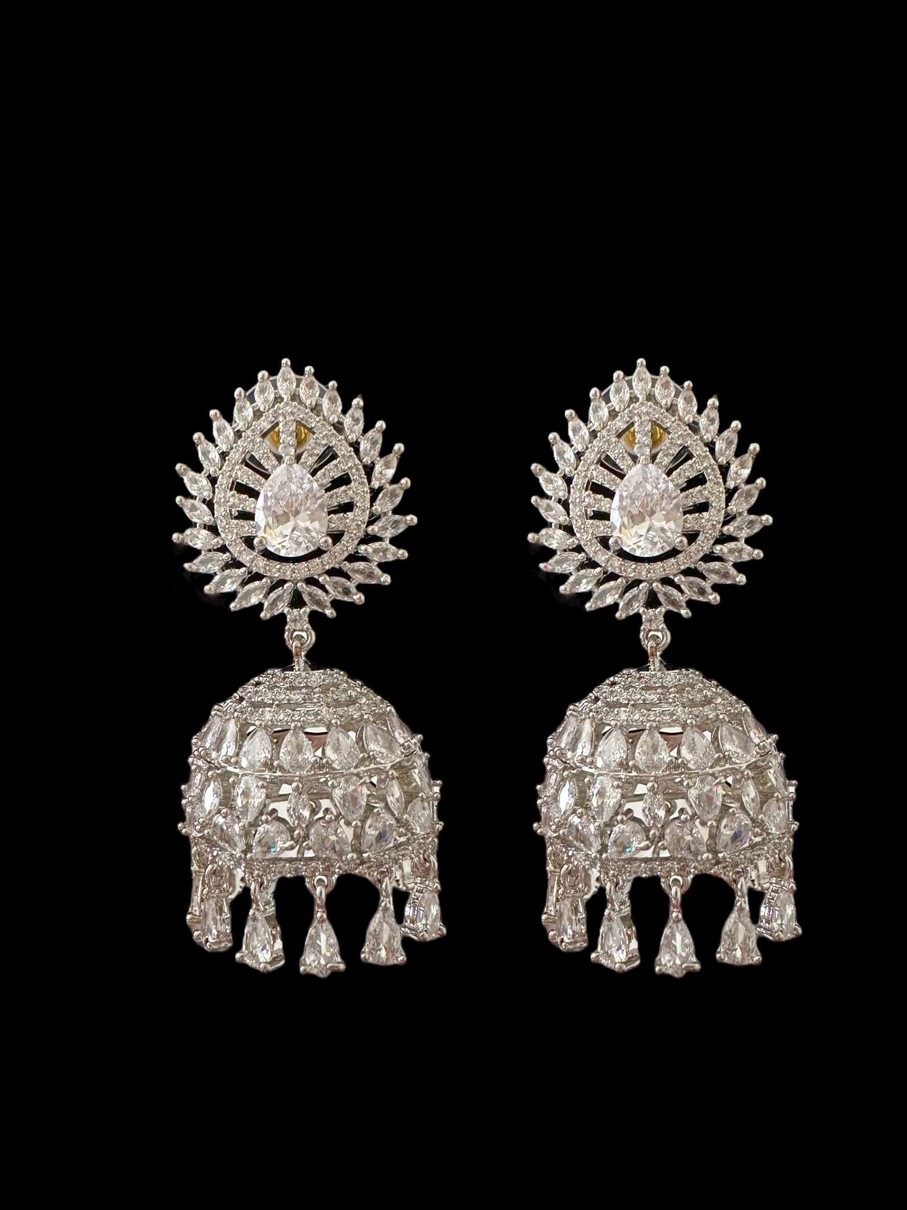 Cz jhumka earrings ( READY TO SHIP )
