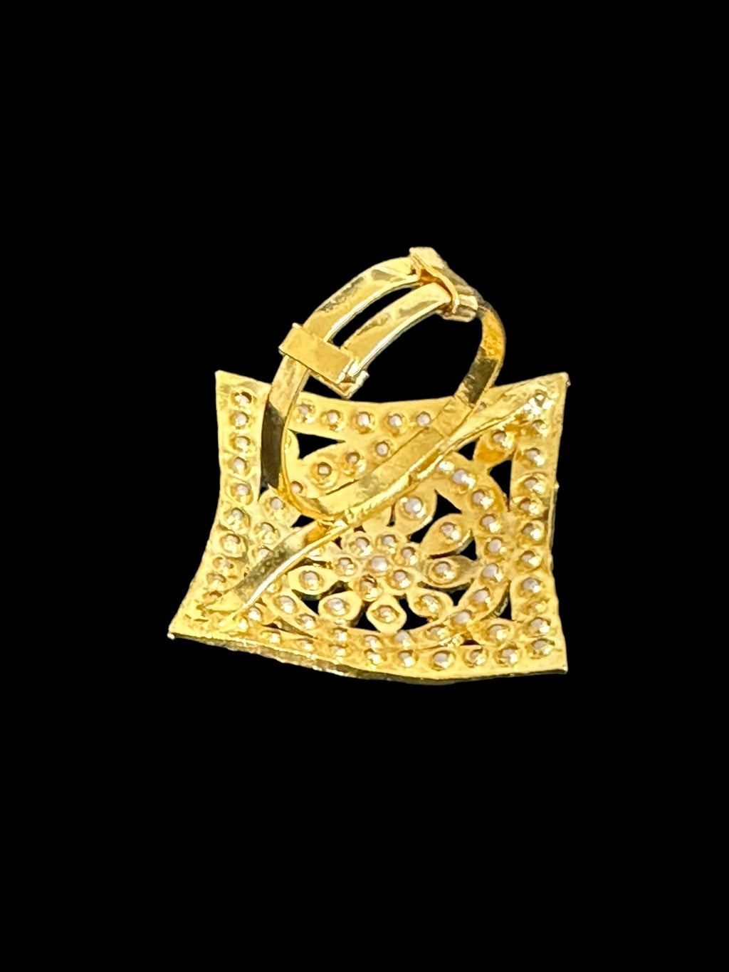 DJR109 Jadau ring -  ruby pearl    ( SHIPS IN 3 WEEKS )