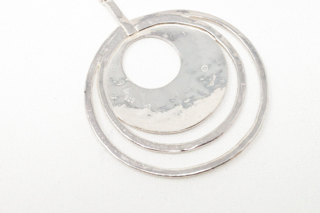 Retired Silpada Hammered Rings Sterling Silver Necklace Pendant