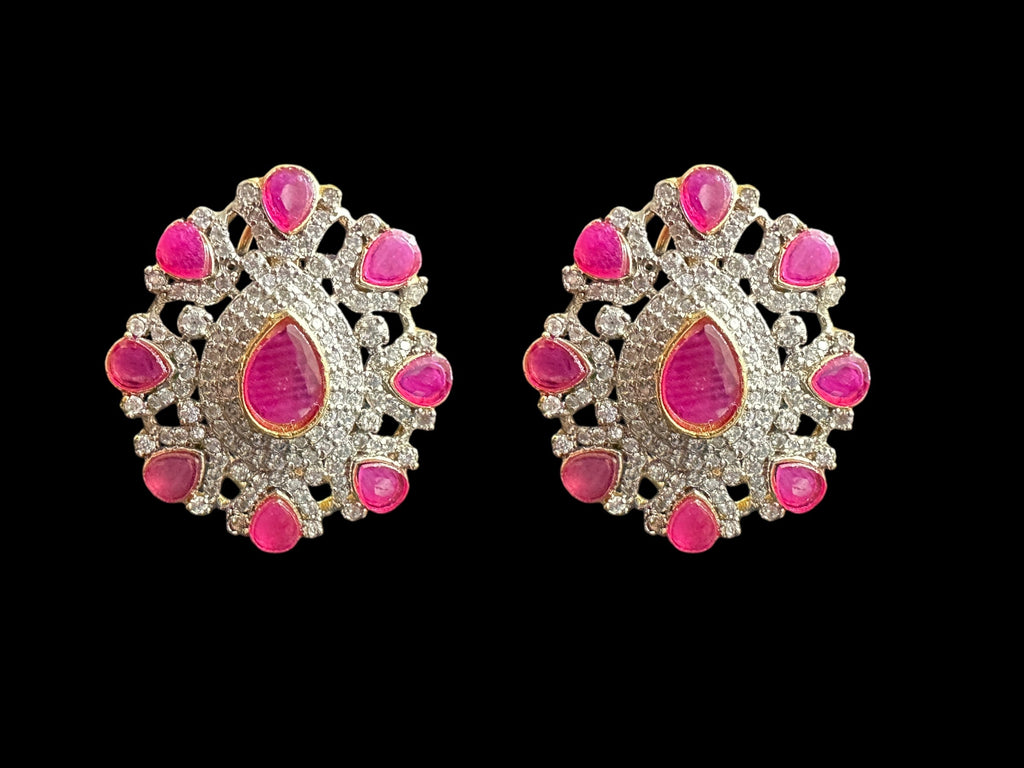 C524 Erin zircon choker in sapphire ruby combination ( READY TO SHIP )