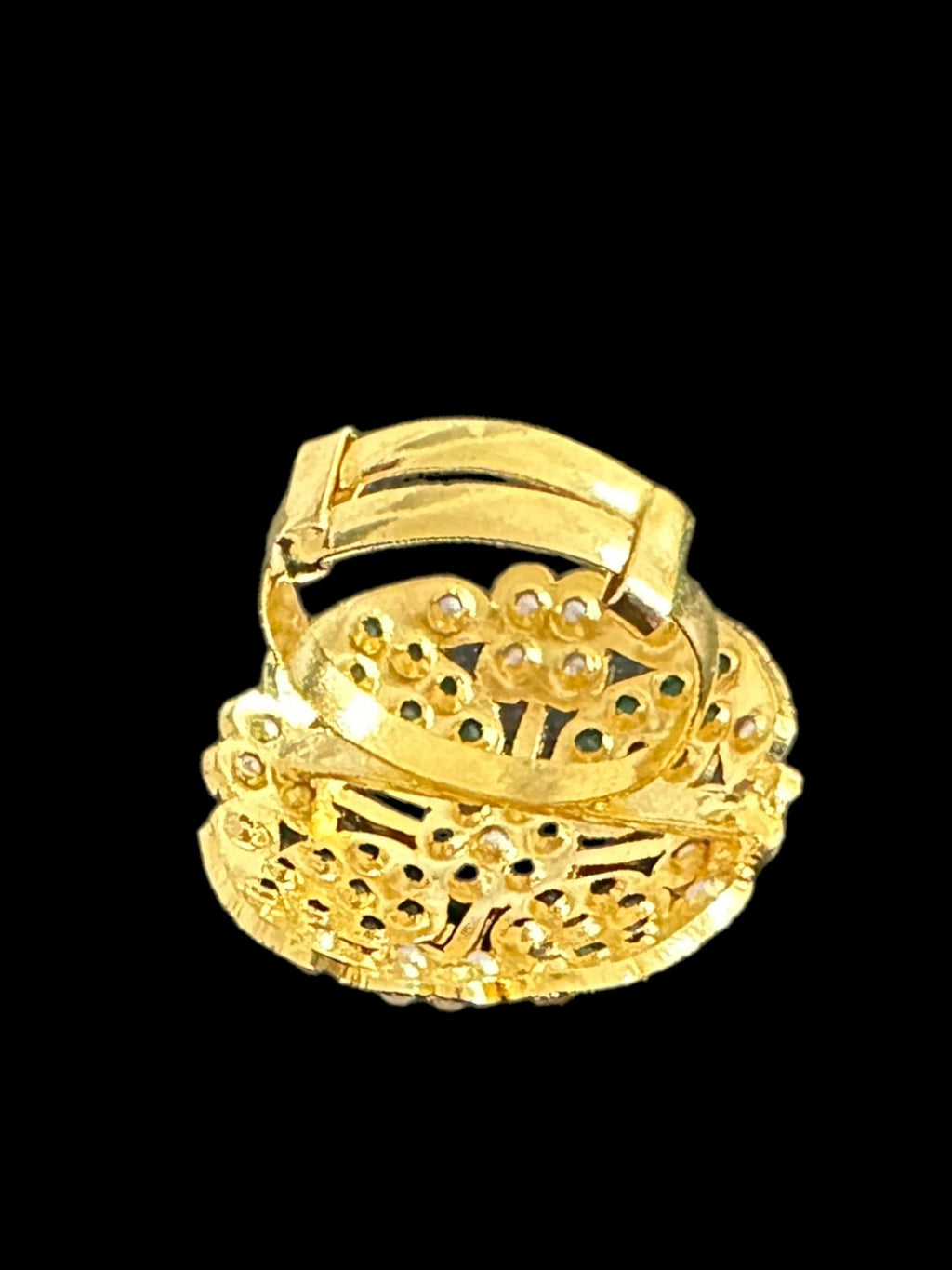 DJR105 Jadau ring - emerald pearl ( SHIPS IN 3 WEEKS )