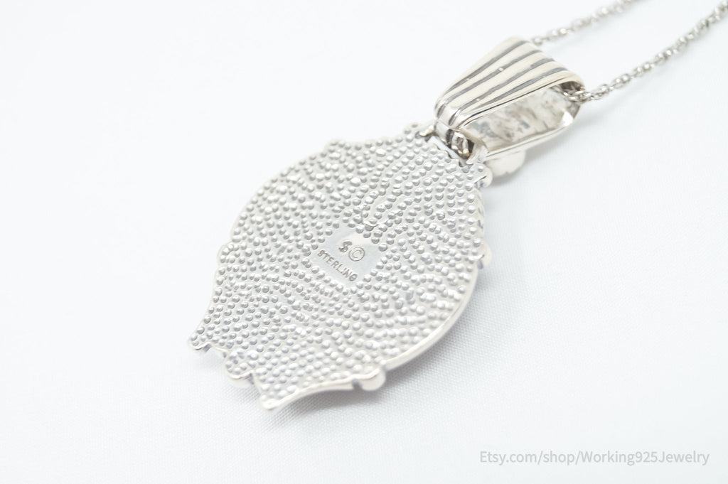 Vintage Southwestern Charoite Pearl Sterling Silver Necklace