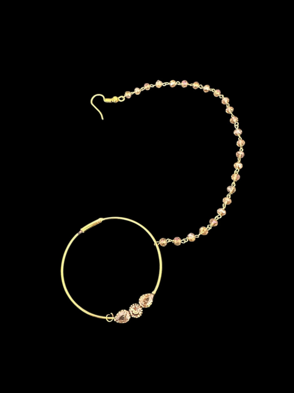 BR496 Faiza bridal set in emerald ,champagne combination  ( SHIPS IN 4 WEEKS )