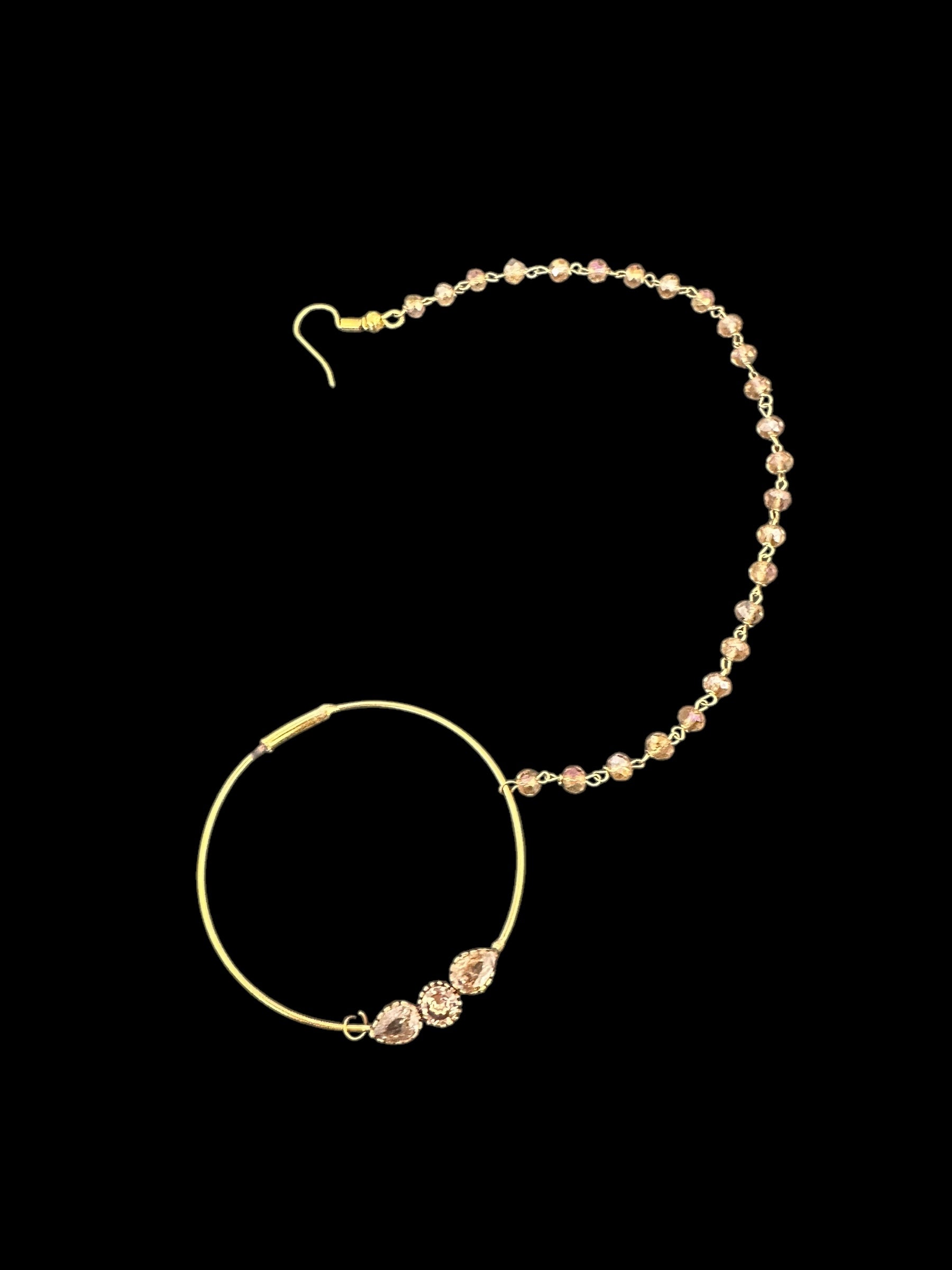 BR496 Faiza bridal set in emerald ,champagne combination  ( SHIPS IN 4 WEEKS )