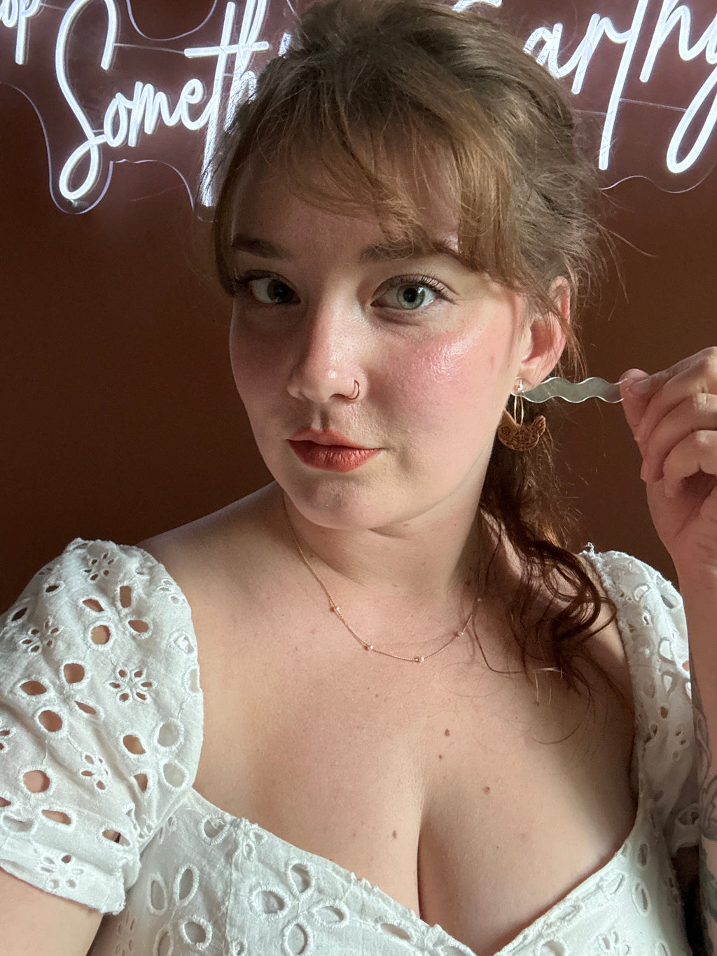 Brown Floral Chicken Hoops