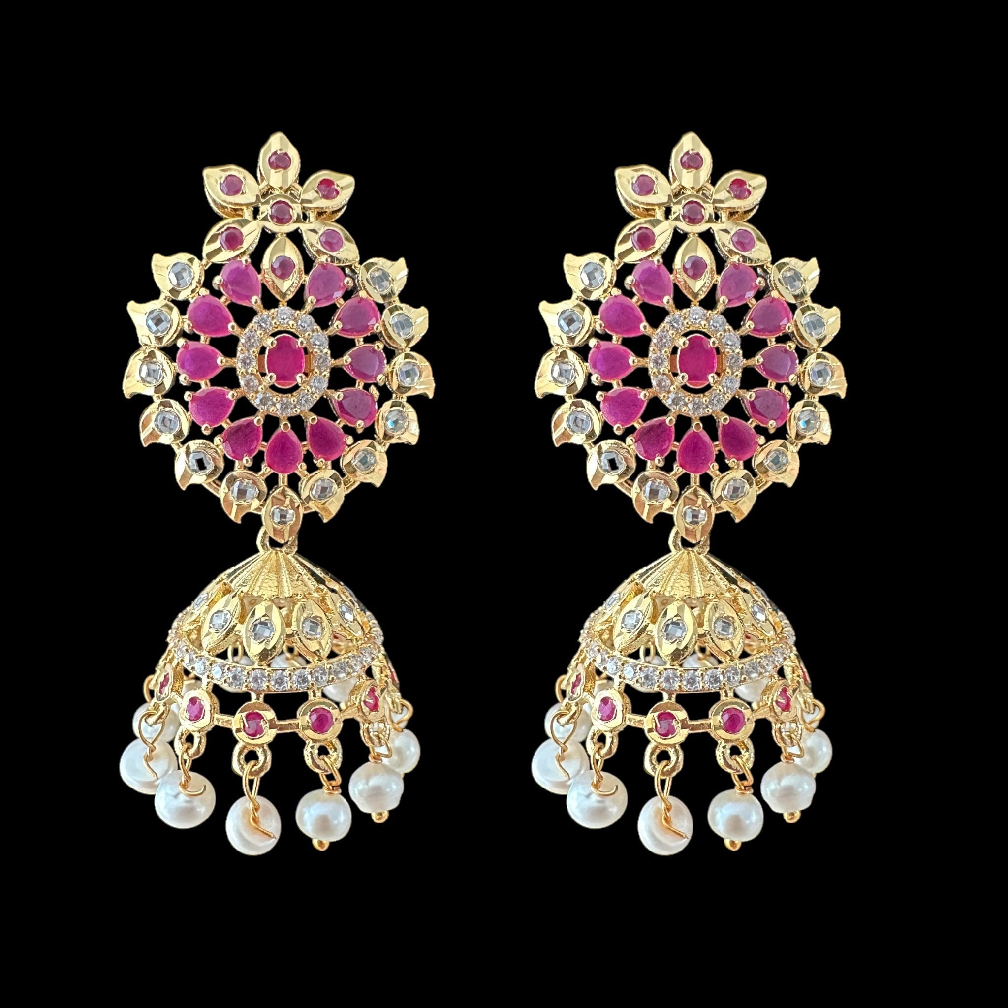 PS317 fresh water pearl pendant set in ruby  ( READY TO SHIP )