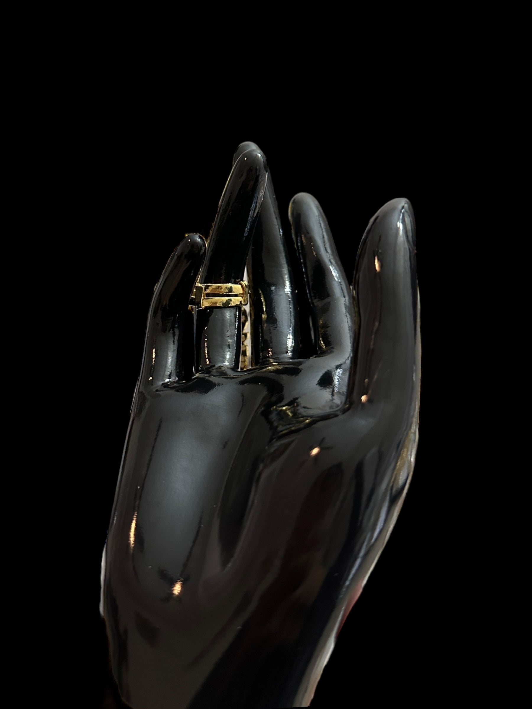 DJR54  Oversized Jadau pearl ring(green  ) ( READY TO SHIP)