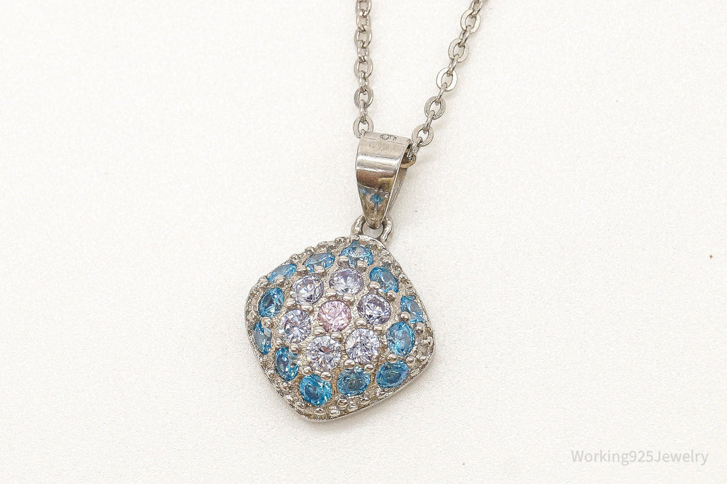 Designer Ryze Cubic Zirconia Sterling Silver Necklace