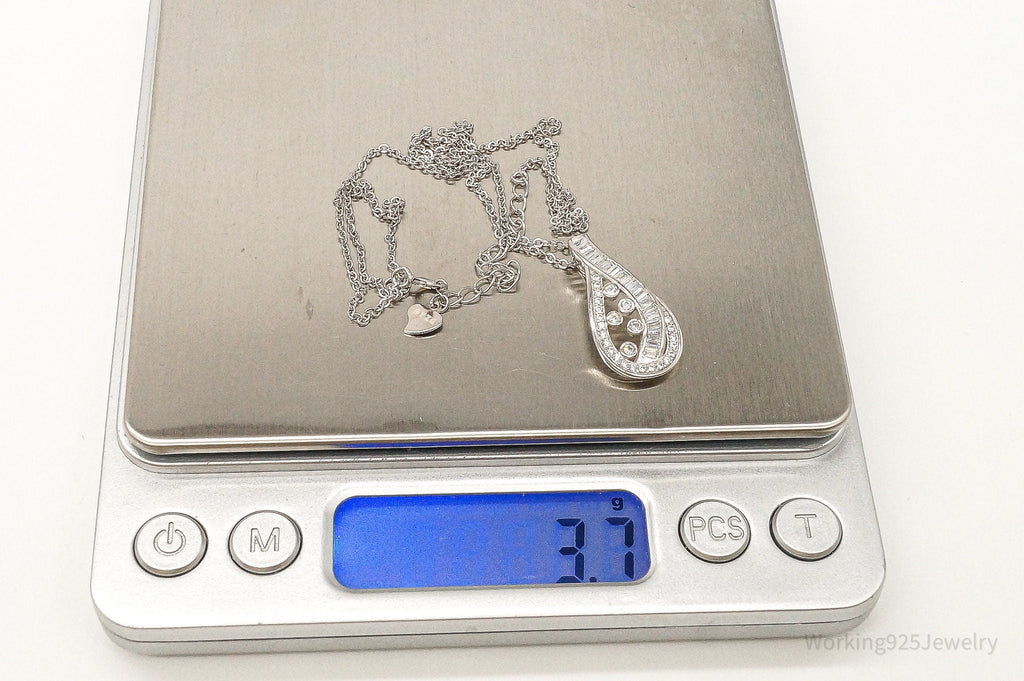 Designer Ryze Cubic Zirconia Sterling Silver Necklace