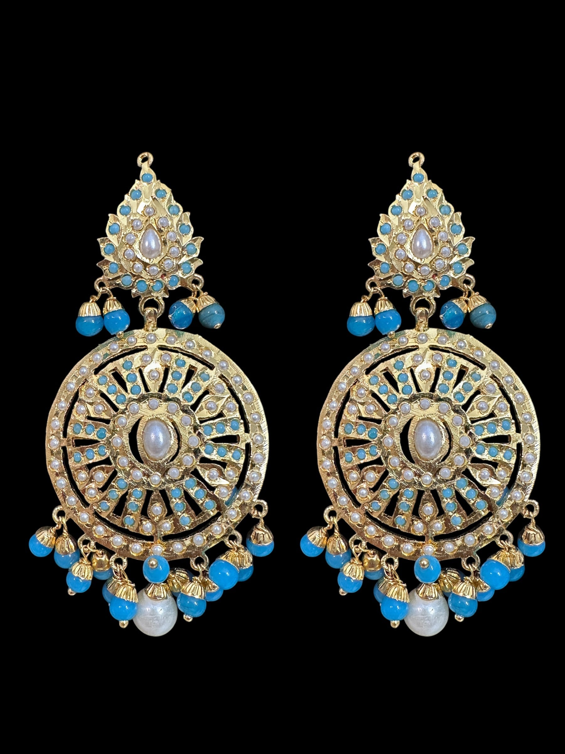 C514 Gold plated jadau choker in turquoise   ( READY TO SHIP  )