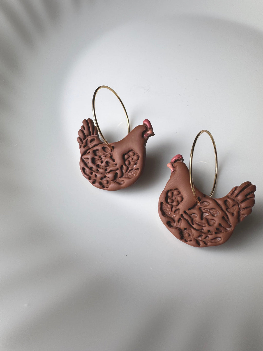 Brown Floral Chicken Hoops