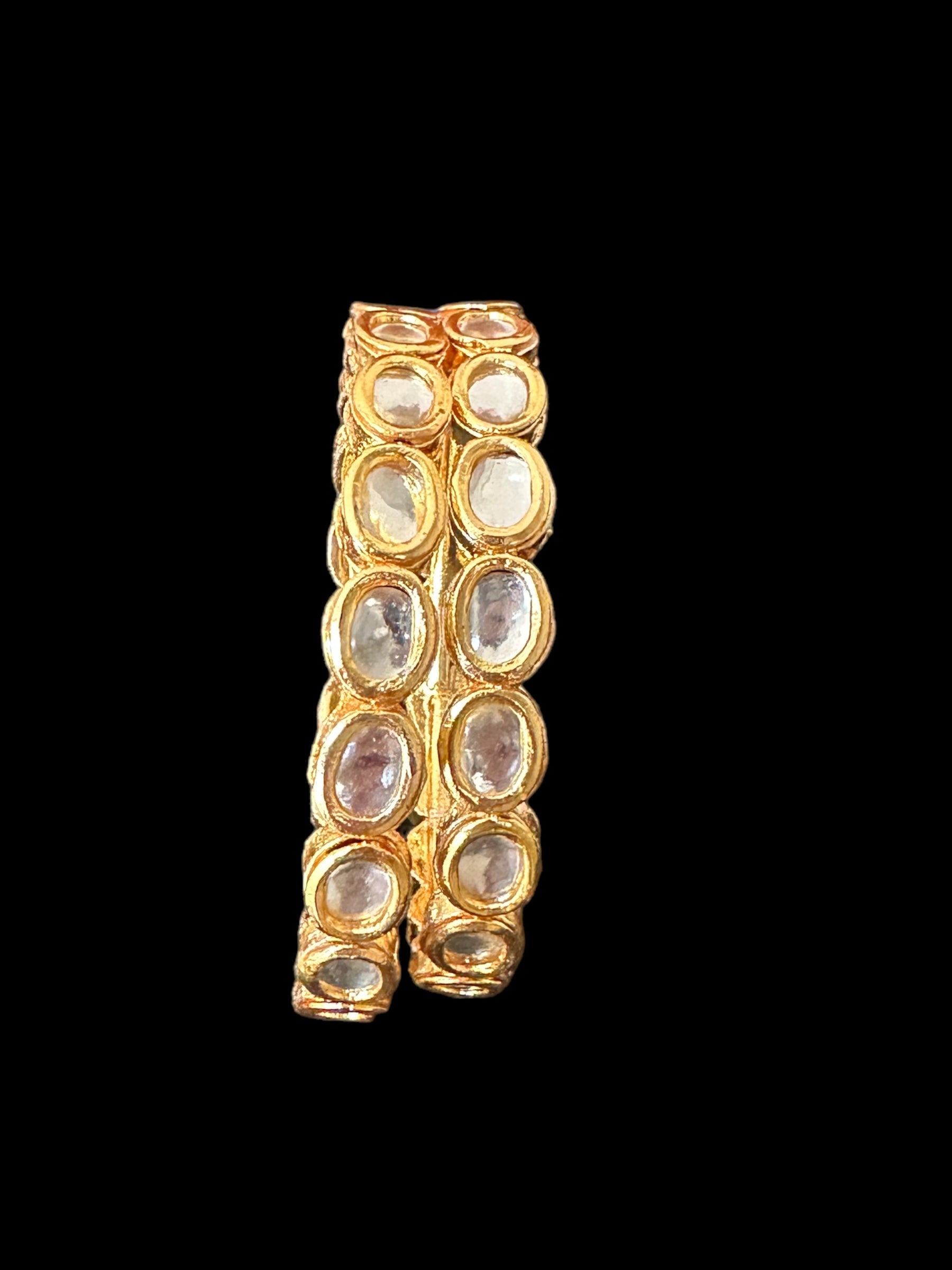 B182 kundan bangles  (READY TO SHIP)