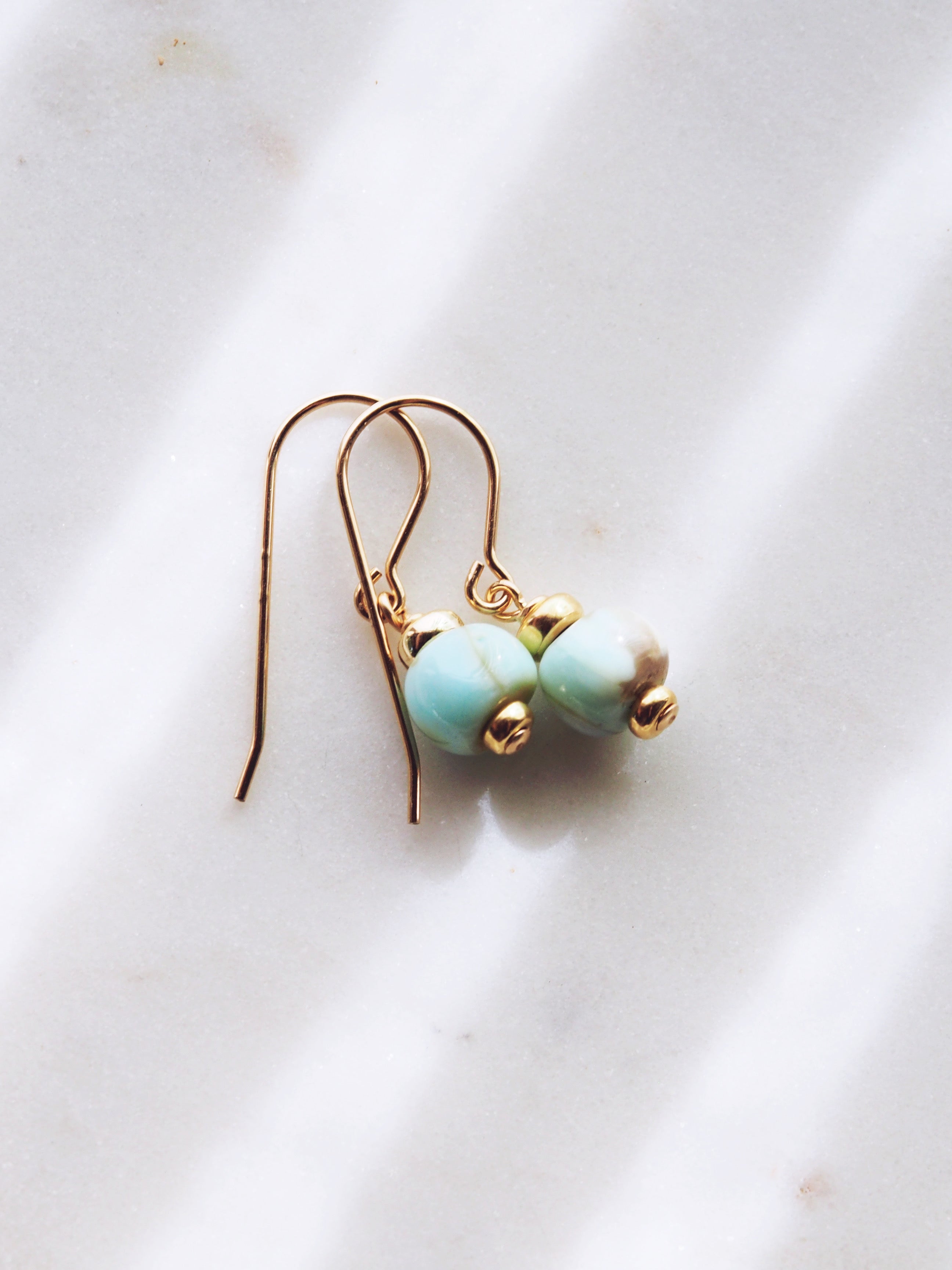 Gemstone Drop Earrings - Naia