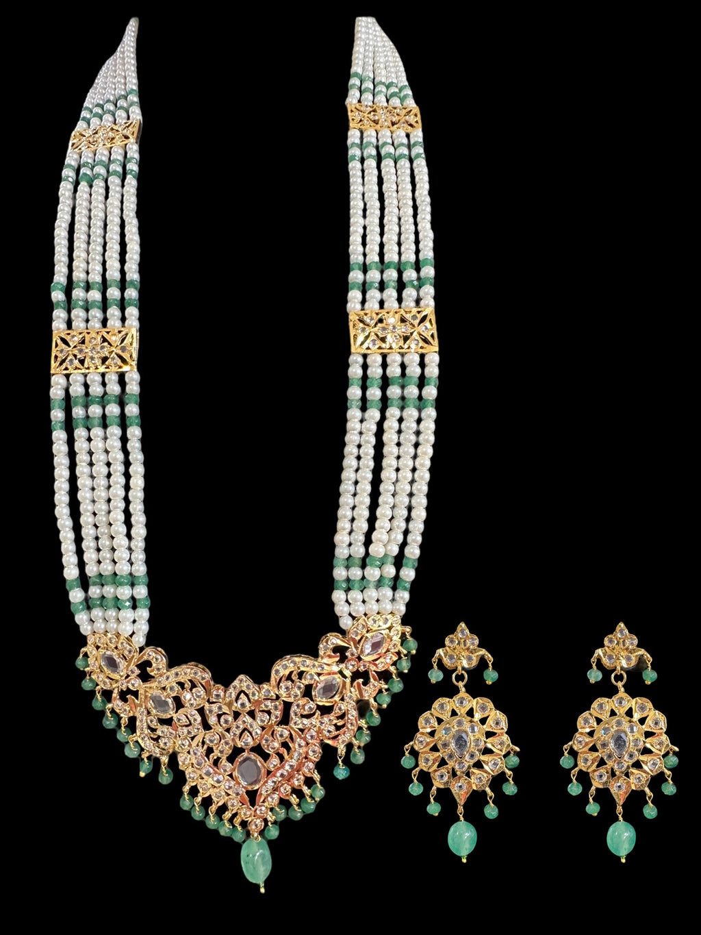 DLN46 ENESSA hyderabadi Rani haar with earrings ( SHIPS IN 4 WEEKS  )