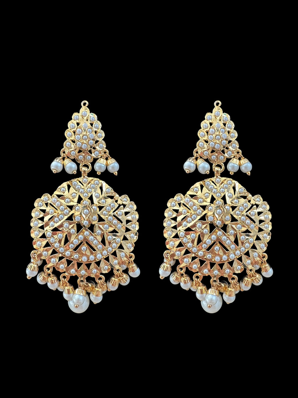 DLN85 Jia Punjabi rani haar in pearl  ( READY TO SHIP )