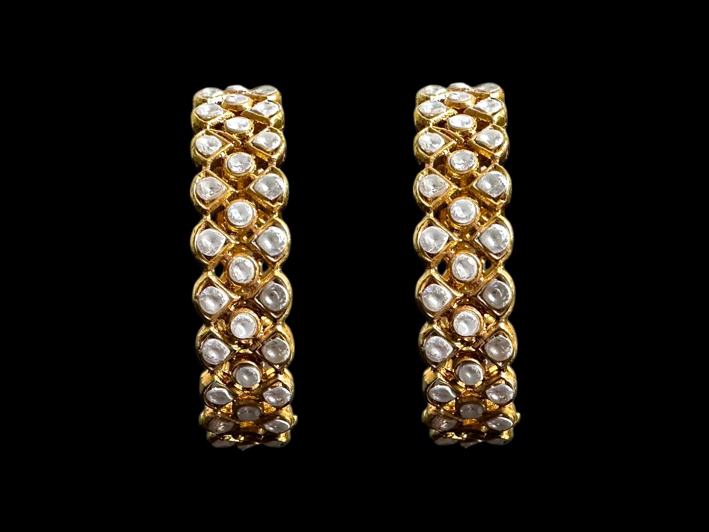 B304 Gold plated zircon bangles ( SHIPS IN 3 WEEKS )