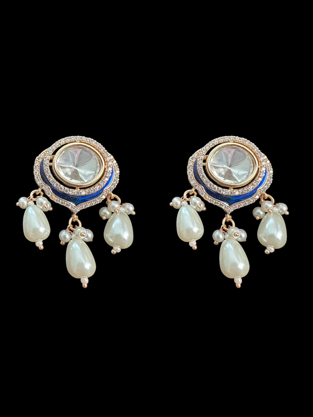 BR469 Meenaz Polki meena light weight bridal set ( READY TO SHIP )