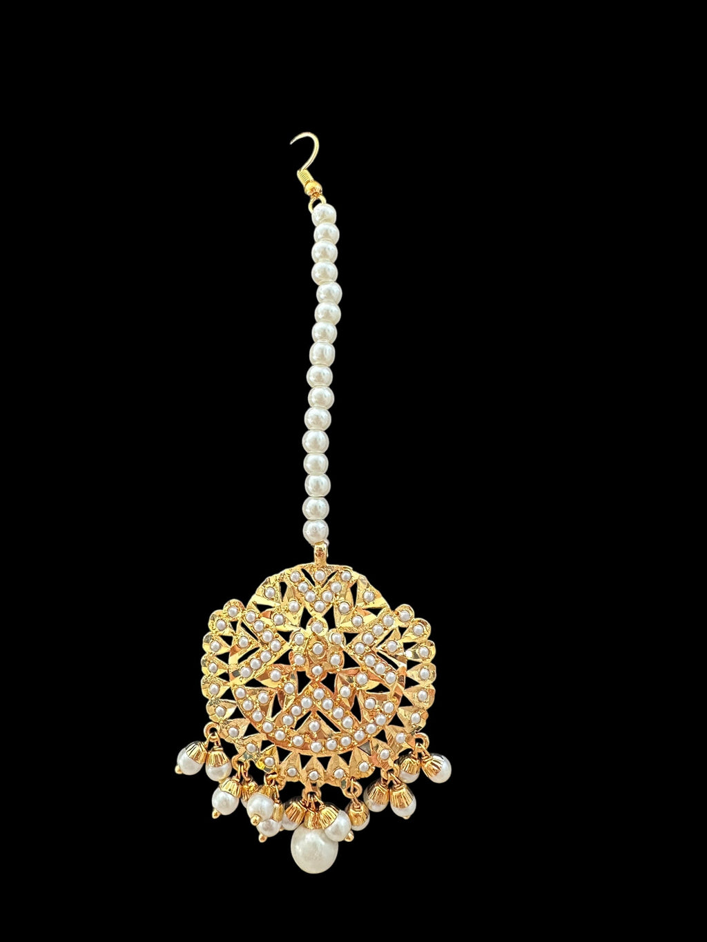 DLN85 Jia Punjabi rani haar in pearl  ( READY TO SHIP )
