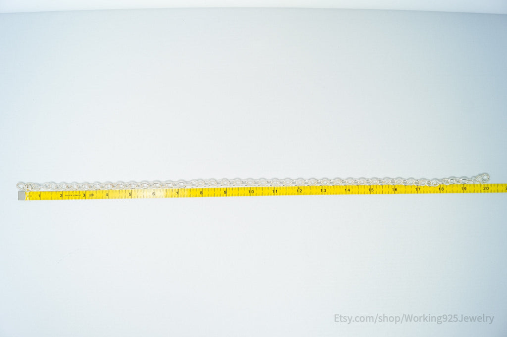 Vintage Designer Judith Ripka CZ Sterling Silver Link Heart Lock Necklace