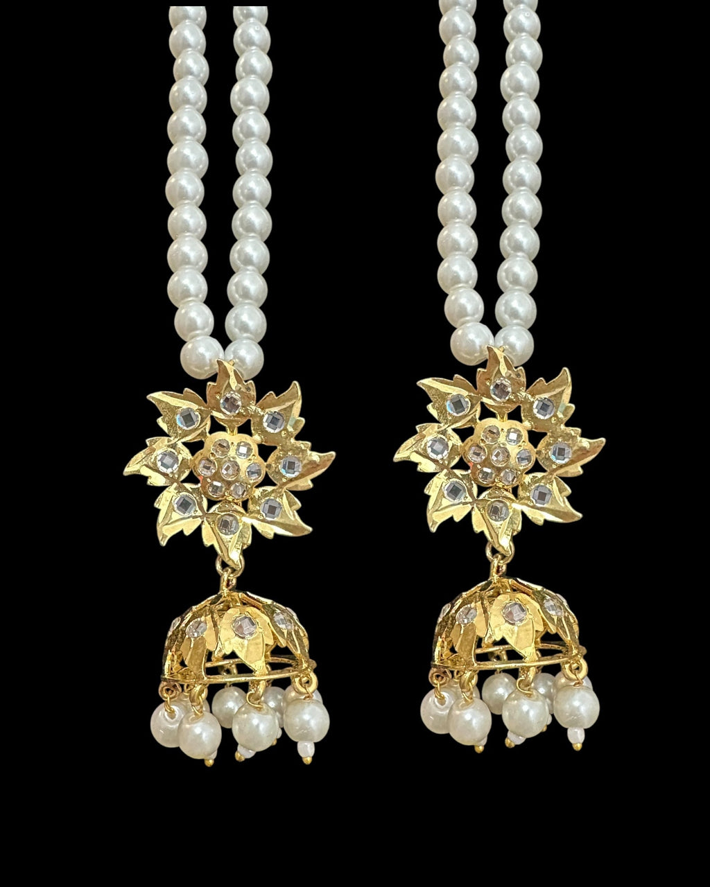 c562 sifat jadavi lacha in green  beads (READY TO SHIP  )