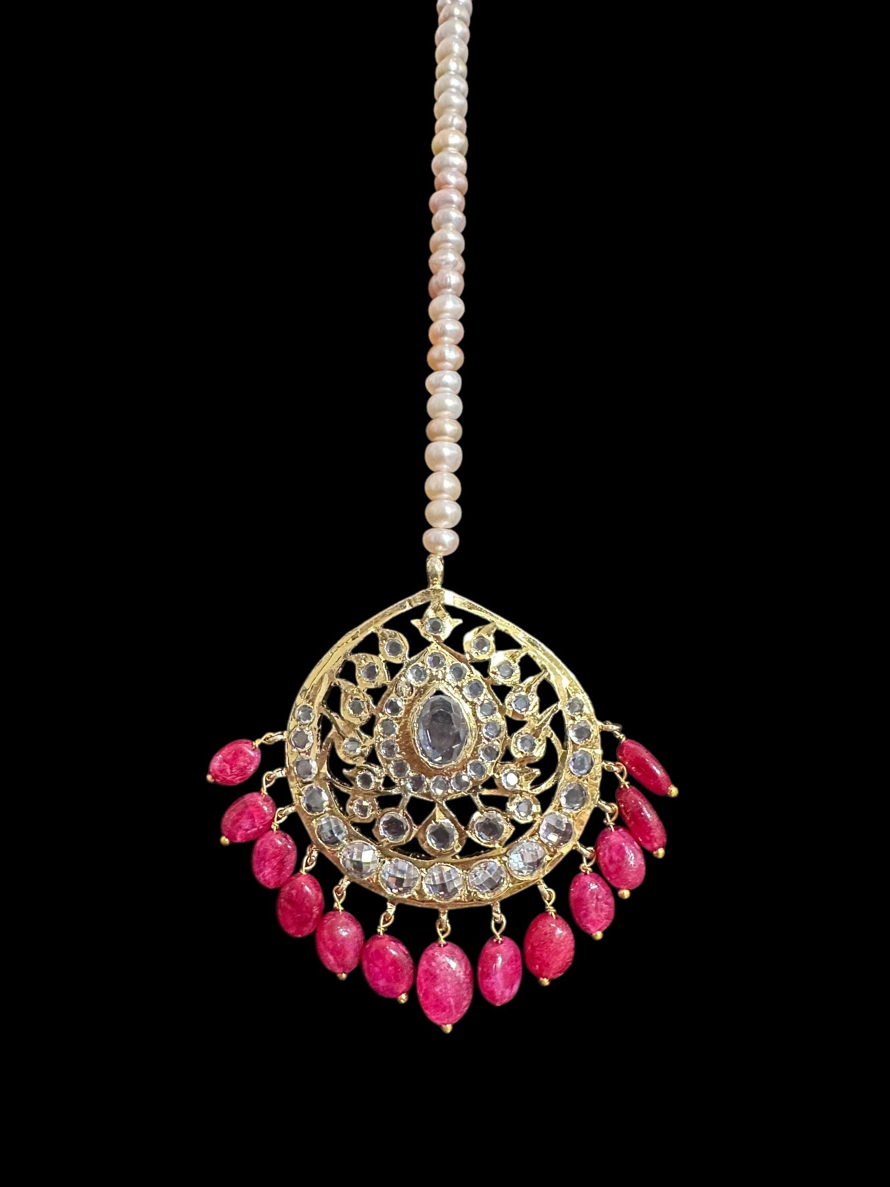 BR497 INSIA BRIDAL SET IN RUBY  ( READY TO SHIP  )