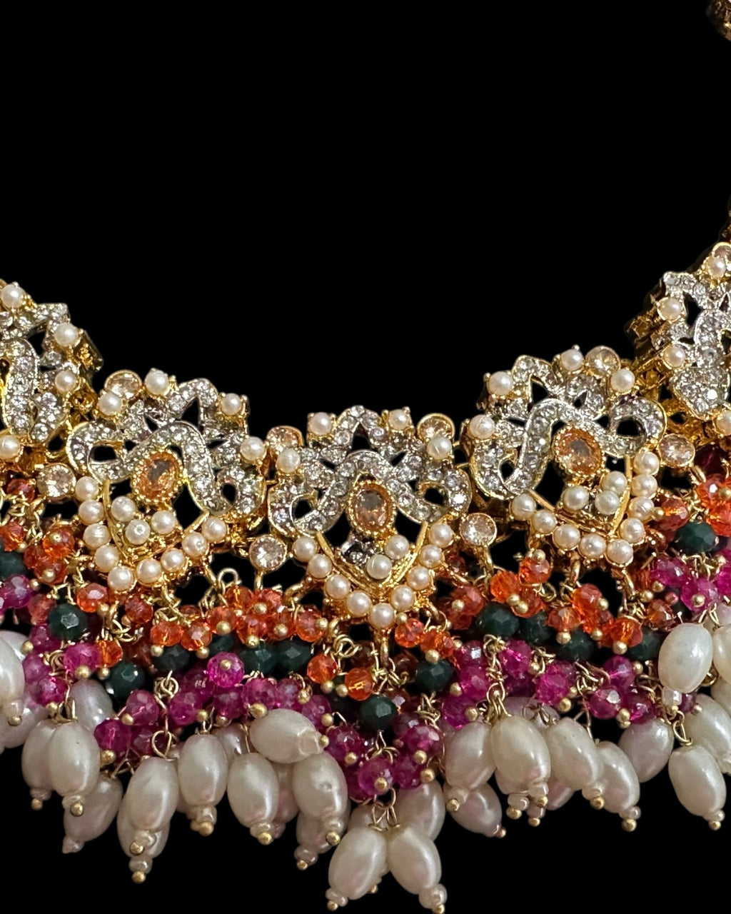 BR487 MAHAM  bridal set in MULTICOLOR ( READY TO SHIP  )