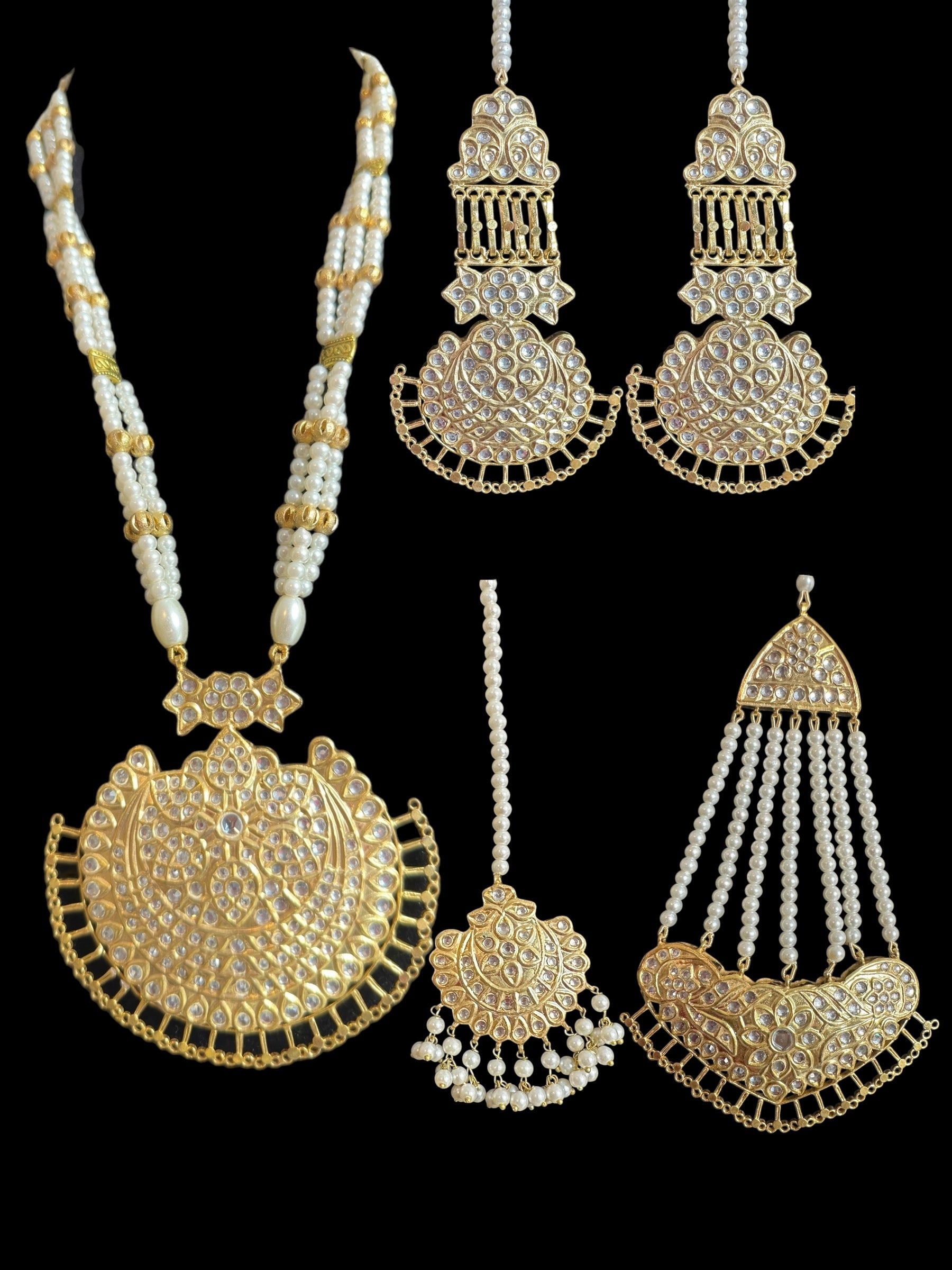 BR475 kundan Rani haar bridal set ( READY TO SHIP )