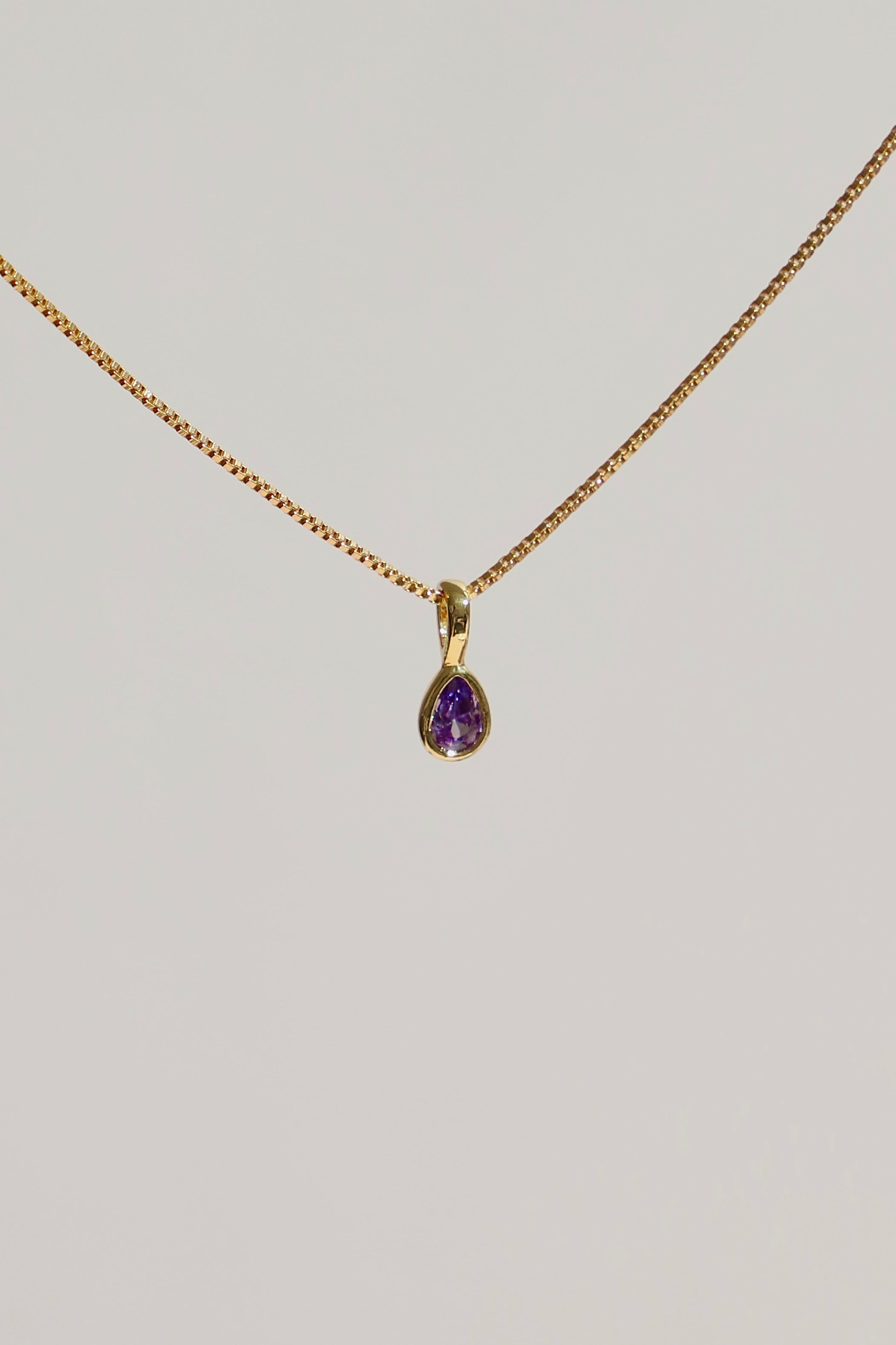TEARDROP BEZEL BIRTHSTONE CHARM